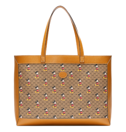 GUCCI TOTE BAG WITH MICKEY MOUSE PATTERN