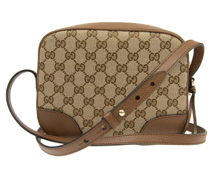GUCCI GG MICROSISSMA CANVAS ROUND CORNER CAMERA BAG