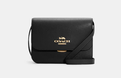 COACH HALF FLAP SLING BAG WITH CLIP BLACK