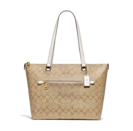 COACH TOTE BAG WITH ZIPPER AND CLASSIC DESIGN BEIGE