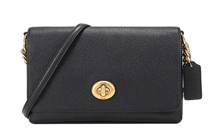 COACH SLING BAG WITH BUTTON BLACK