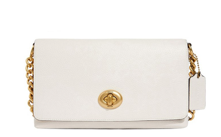 COACH SLING BAG WITH BUTTON WHITE