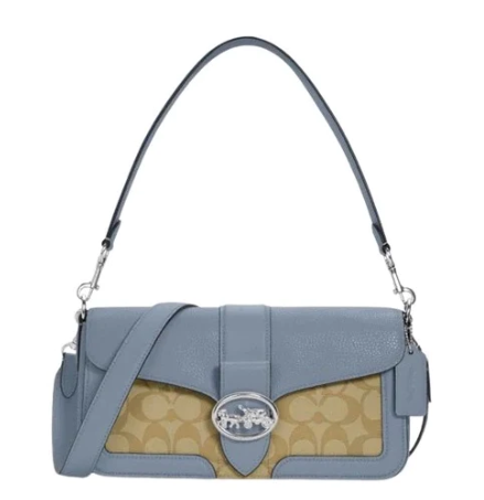 COACH HANDBAG WITH SLING WITH FLAP BLUE