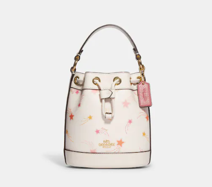 COACH BUCKET BAG WITH CLASSIC LOGO WHITE STAR