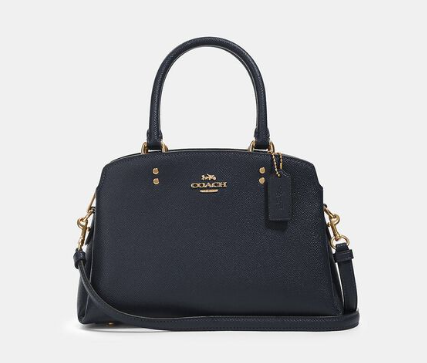 COACH TRAPEZOID HANDBAG WITH CLASSIC COACH LOGO NAVY