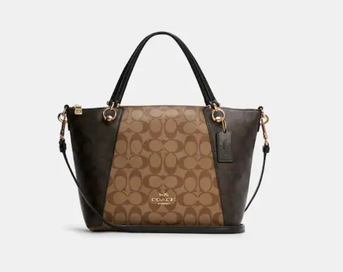 COACH HANDBAG WITH CLASSIC COACH LOGO CLASSIC BROWN