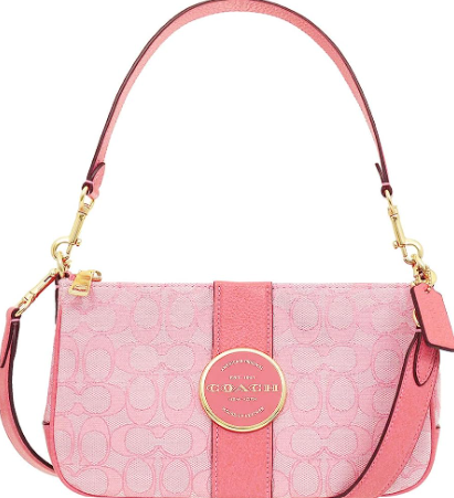 COACH HAND AND SLING BAG WITH CLASSIC DESIGN AND LOGO PINK