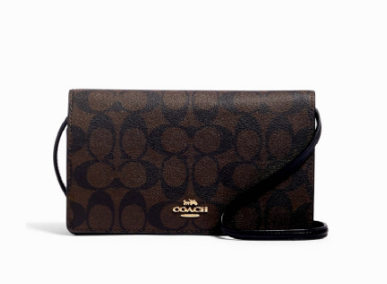 COACH LEATHER SLING BAG WITH CLASSIC LOGO