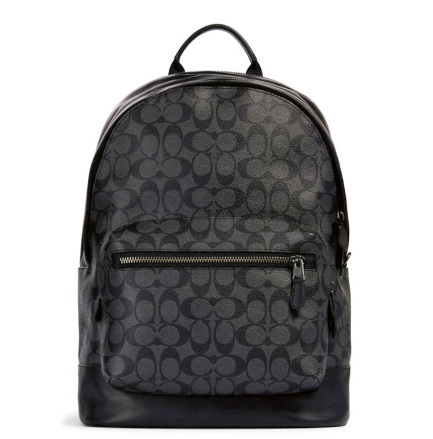 COACH FULL LEATHER BACKPACK WITH CLASSIC DESIGN BLACK