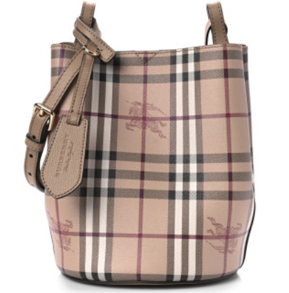 BURBERRY LORNE SMALL BUCKET BAG BEIGE
