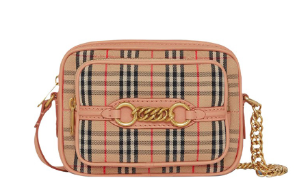 BURBERRY SMALL SLING BAG WITH CHAIN LOGO AND EXTRA POUCH