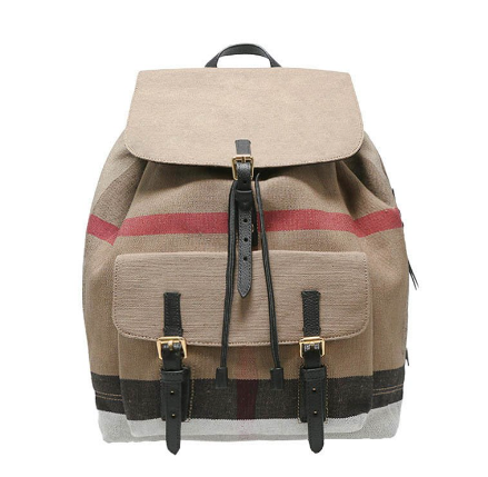 BURBERRY CANVAS TARTAN STYLE BACKPACK LARGE