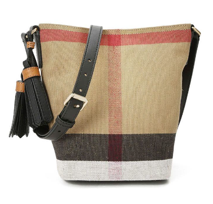 BURBERRY SMALL ASHBY CANVAS CROSSBODY BLACK