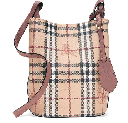 BURBERRY LORNE SMALL BUCKET BAG PINK