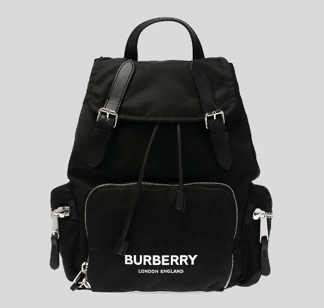 BURBERRY CANVAS BACKPACK WITH WORDS LOGO