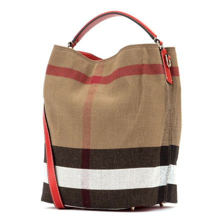 BURBERRY MEDIUM ASHBY CANVAS CROSSBODY RED