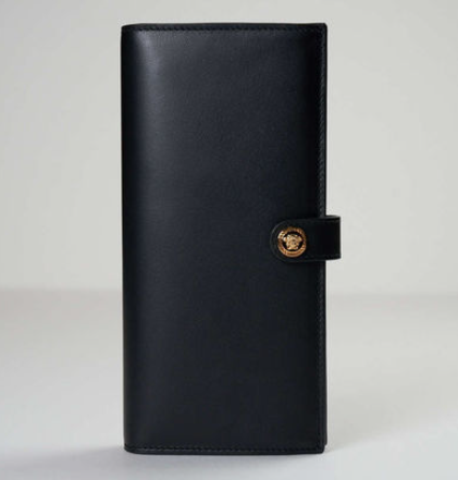 VERSACE COWSKIN LONG WALLET MEDUSA CLIP