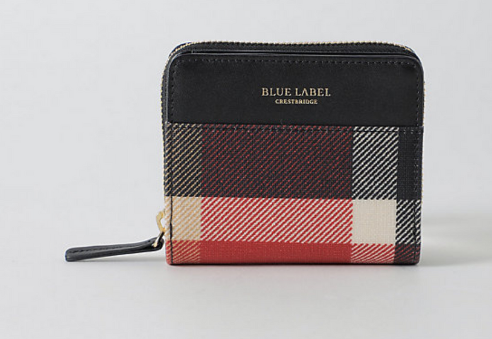 BLUE LABEL PVC FOLDED WALLET WITH PALID PATTERN RED