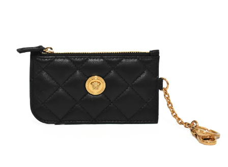 VERSACE LAMBSKIN CARDHOLDER WITH ZIPPER