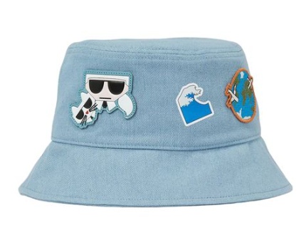 KARL LAGERFELD SOUVENIRS SERIE BUCKET HAT BLUE