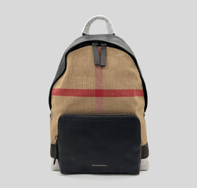 BURBERRY LEATHER CANVAS MEN BACKPACK