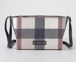 BLUE LABEL PVC MINI SHOULDER WITH PALID PATTERN BEIGE