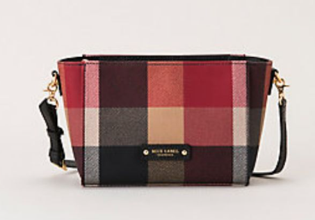 BLUE LABEL PVC MINI SHOULDER WITH PALID PATTERN ($388) BLACK