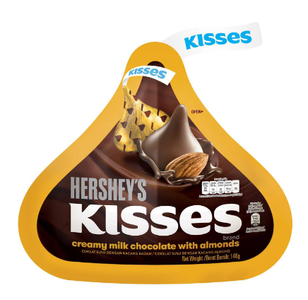 HERSHEY KISSES CREAMY MILK CHOCOLATE WITH ALMOND