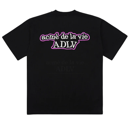 ADLV SHIRT WORDS (BLACK/PINK, SIZE 2)