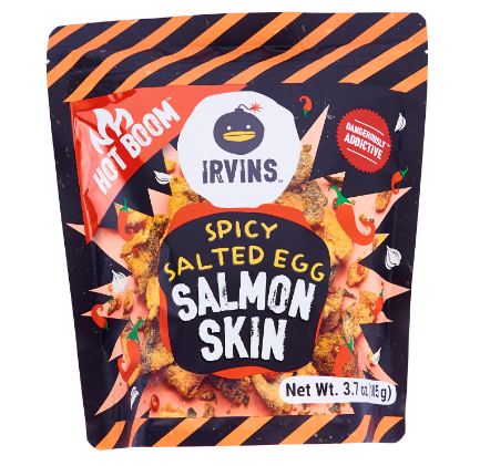 IRVINS Hot Boom Salmon Skin - Small (105g)