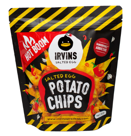 IRVINS Hot Boom S.E. Potato Chips - Small (105g)