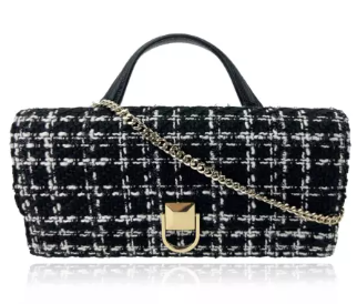 FURLA LONG WALLET WITH HANDLE AND CHAIN BLACK