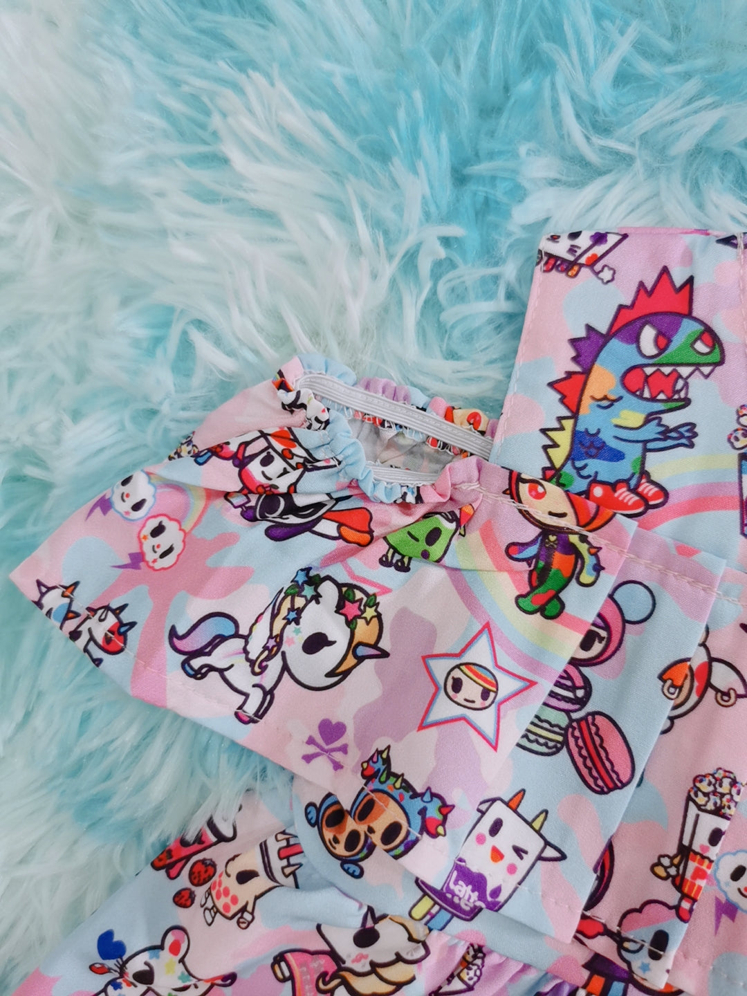 tokidoki Pastel Camo Off-shoulder Dress
