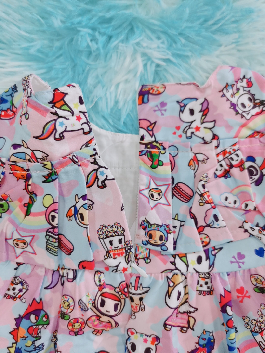 tokidoki Pastel Camo Off-shoulder Dress