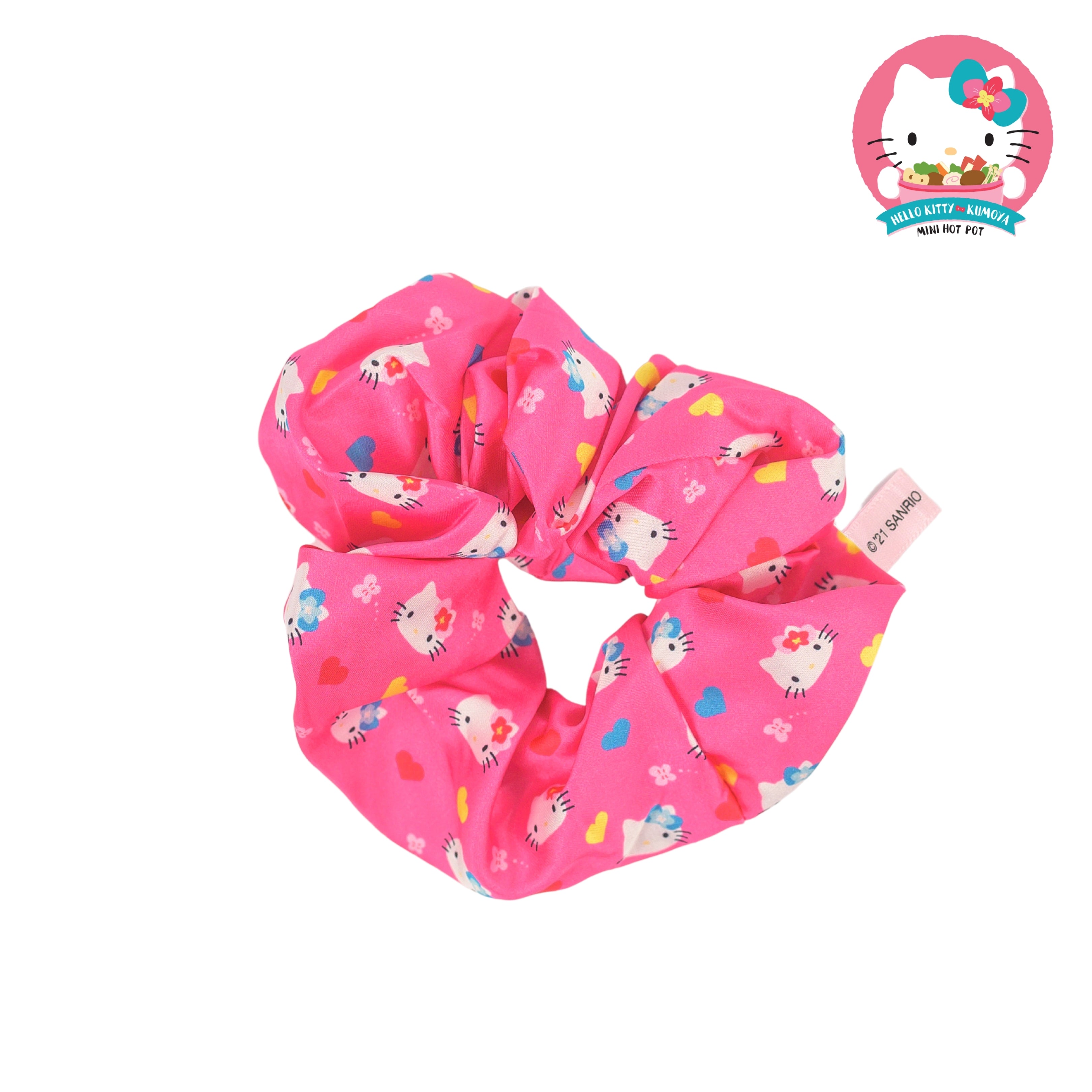 Hello Kitty Hearts Scrunchie Hair Tie