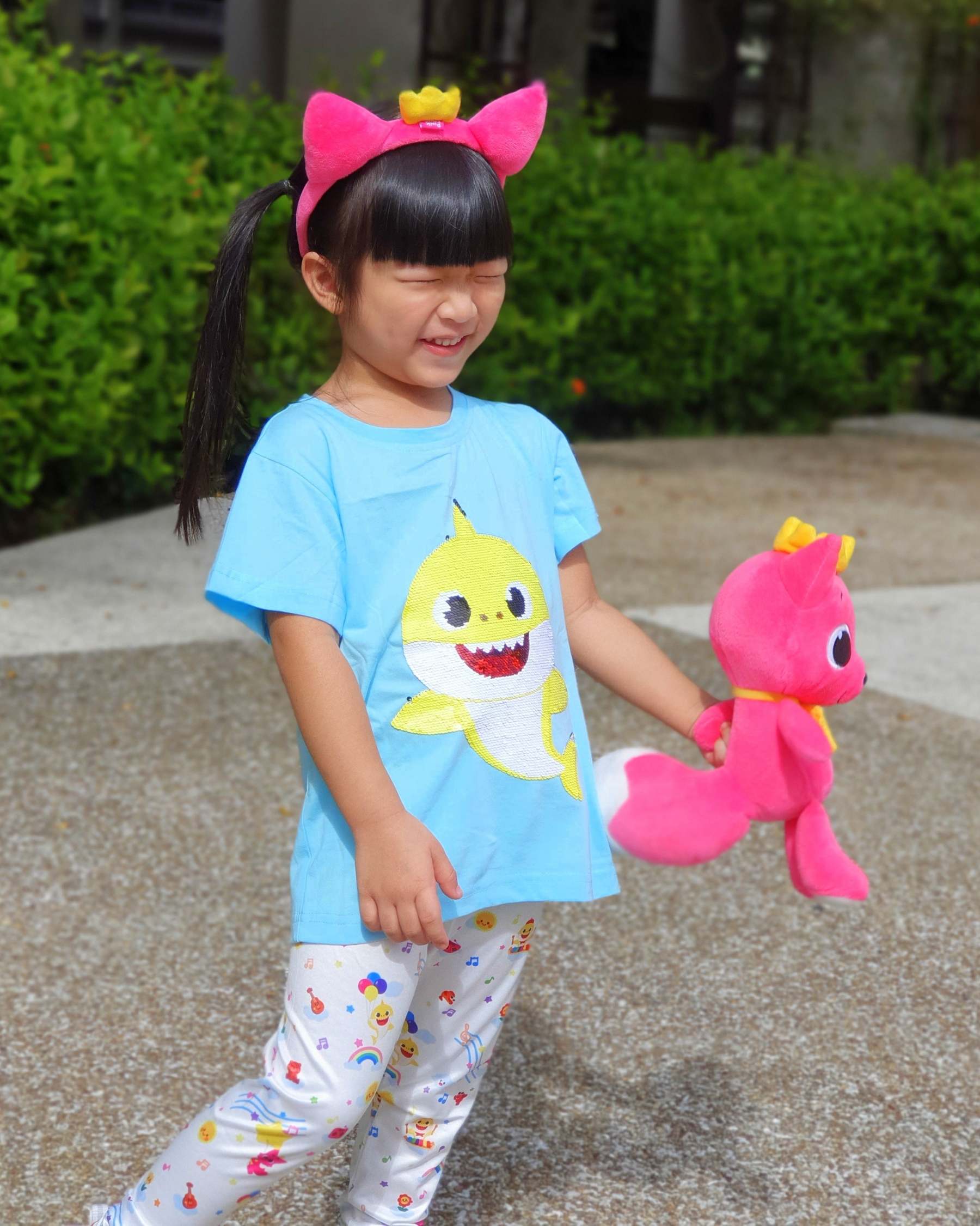 Pinkfong Baby Shark Kids Leggings (White)