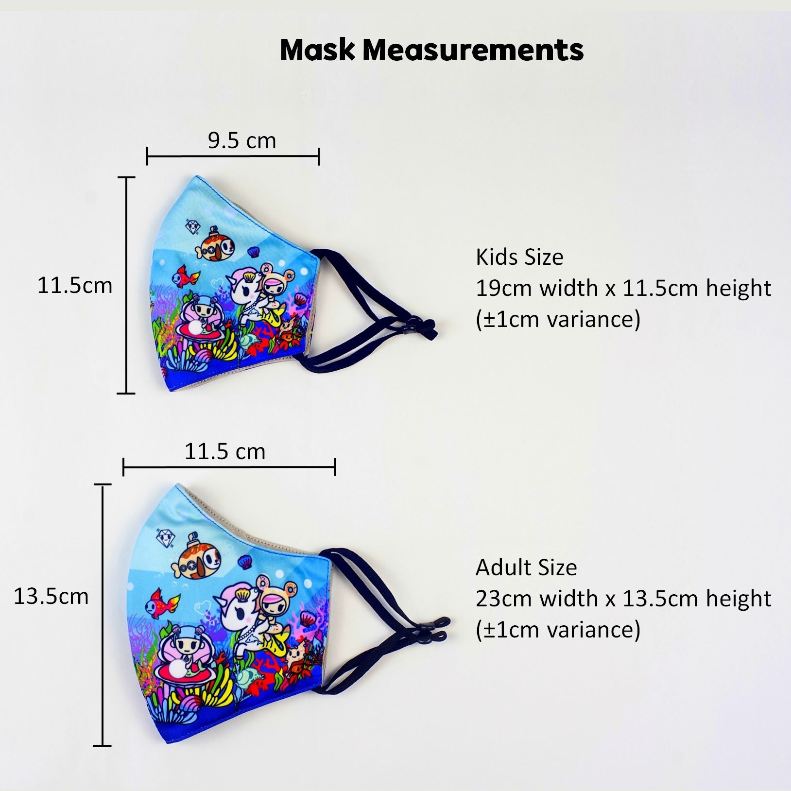 tokidoki Glow-in-the-Dark Logo Anti-Bacterial Reusable Mask