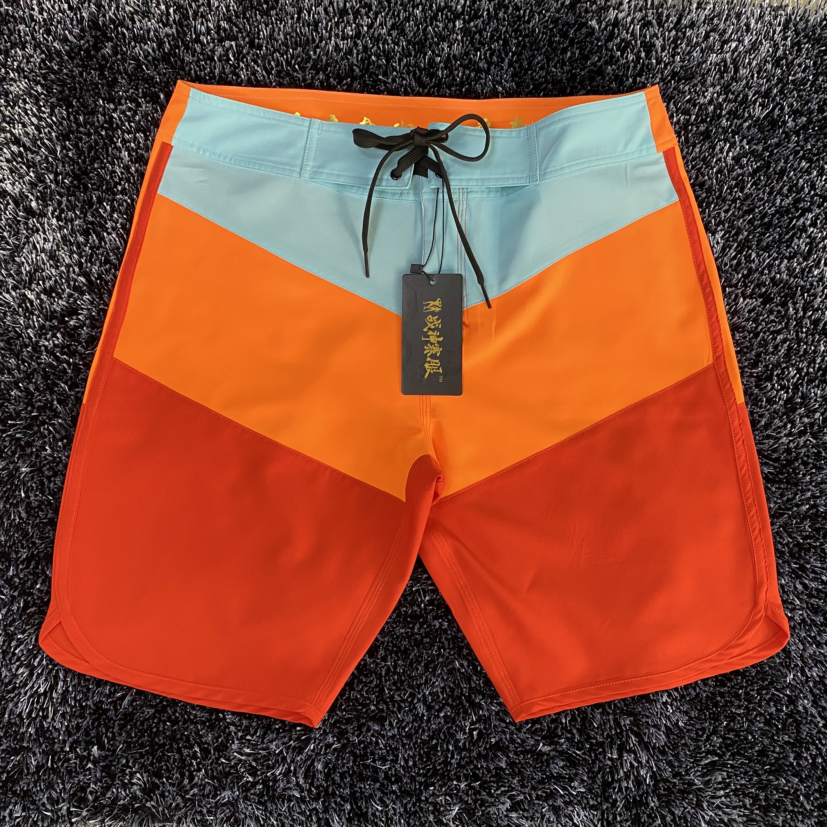 MP002 "Juxian Orange" Boardshorts for Men's Physique by ProSuits