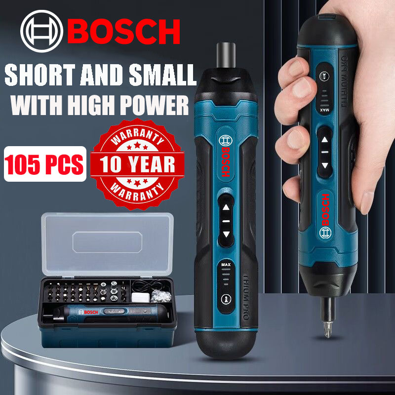BOSCH 105pcs Mini Electric Hand Drill Tool Screw Bits Accessories Small Smart Cordless Screwdriver with micro-USB cable