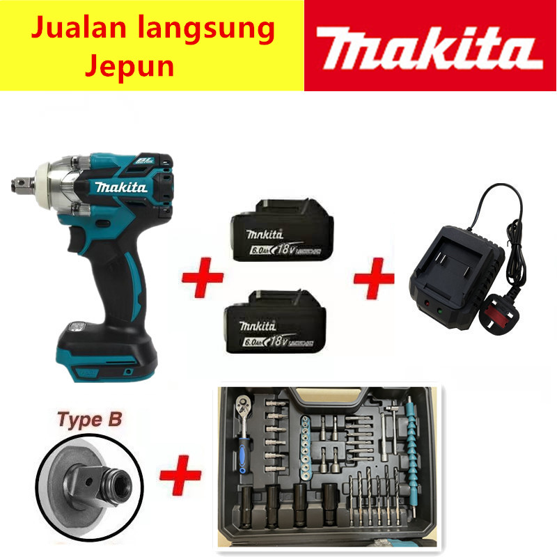 (Spot free shipping) Upgraded version Makita DTW300 18V impact wrench Brushless motor Cordless electric wrench