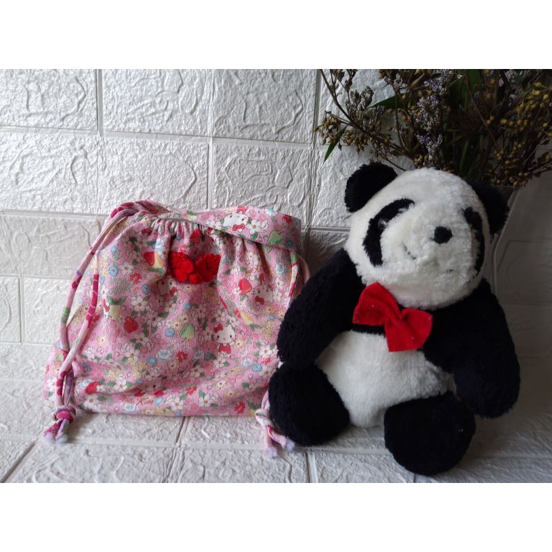 Fabric Tote carrier lunch time hello kitty bag handmade
