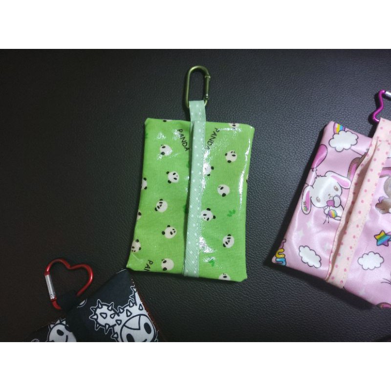 Pocket size 2in1 wetwipes tissue pouch sugar bunnies panda hello kitty galaxy melody sanrio tdki customised