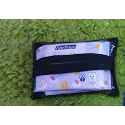 Handmade Black Mesh Type Netting Pocket Tissue Pouch essential pouch for 2 packs pocket tissues