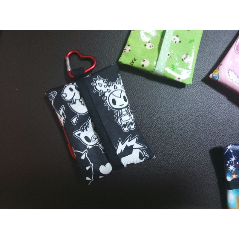 Pocket size 2in1 wetwipes tissue pouch sugar bunnies panda hello kitty galaxy melody sanrio tdki customised