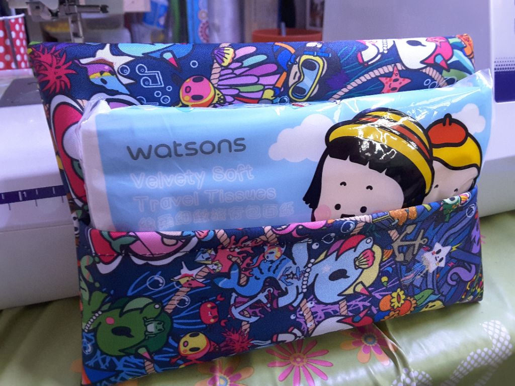 Waterproof PU material Toki Sea Amo handmade travel size tissue pouch