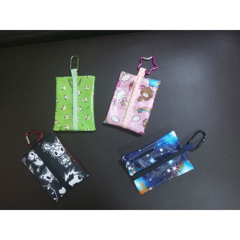 Pocket size 2in1 wetwipes tissue pouch sugar bunnies panda hello kitty galaxy melody sanrio tdki customised