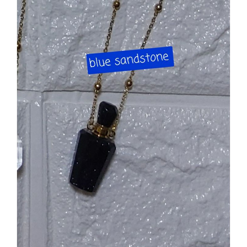 Crystal Perfume Charm Necklace for Essential Oil or Parfum Quartz Rose Emerald Blue Sapphire