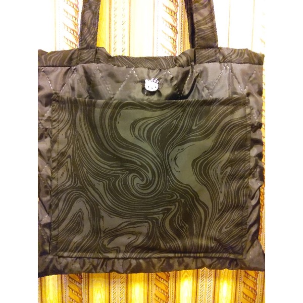 Handmade Fabric Quilted Tote bag HK black bag