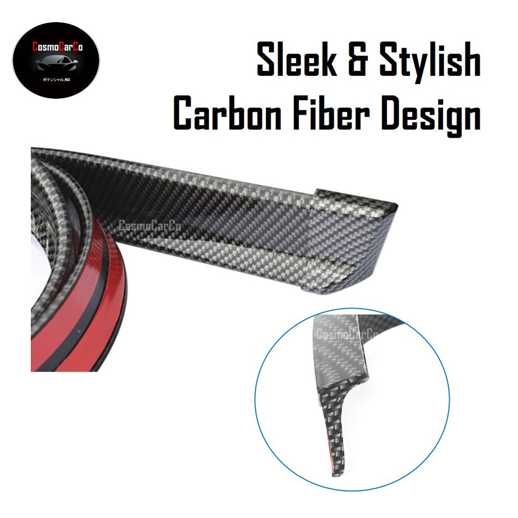 Universal Car Spoiler Lip Carbon Fiber Rear Boot Wing Trunk Tail Strip Styling Accessories