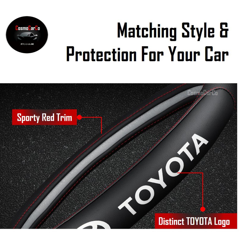 Leather Steering Wheel Cover For Toyota Corolla Altis Vios CHR Camry Alphard Car Accessories